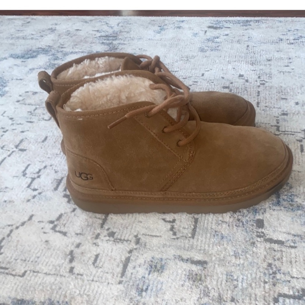 UGG Kids Tan Boots with Cozy Lining - Picture 2 of 4